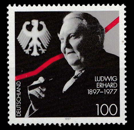 Germany 1997, Ludwig Erhard, Chancellor (1963-66), 1 Value,MNH, S.G. 2756