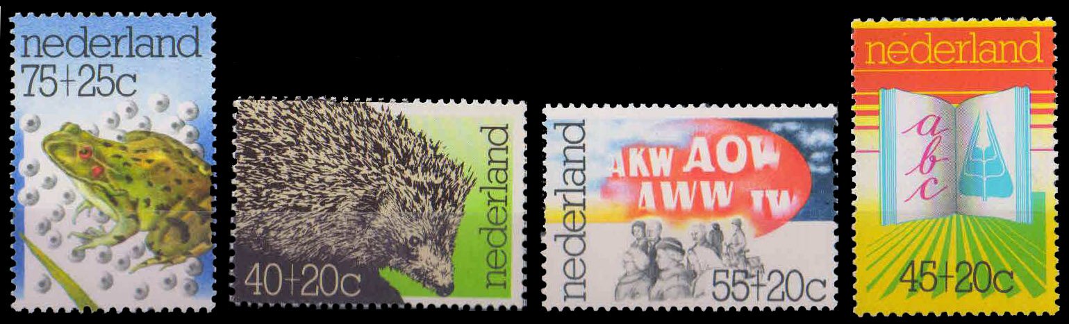 NETHERLANDS 1976-Cultural Health & Social Welfare, Nature Protection, Set of 4, MNH, S.G. 1241-1244