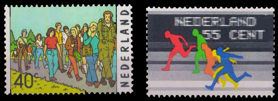 NETHERLANDS 1976-Sport-Athletics, Set of 2, MNH, S.G. 1248-49
