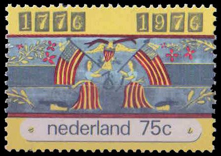NETHERLANDS 1976-Bicentenary of American Revolution, 1 Value, MNH, S.G. 1247