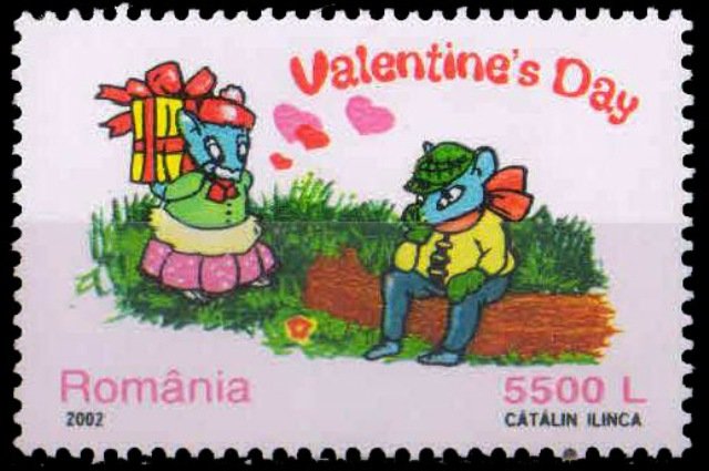ROMANIA 2002-St. Valentine's Day, 1 Value, MNH, S.G. 6262