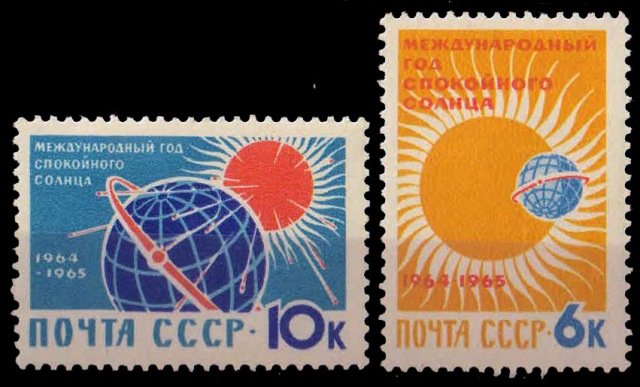 RUSSIA 1964-International Quiet Sun Year, Set of 2, MNH, S.G. 2944-45