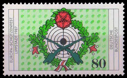 Germany 1987, target, Crossed Rifles, Wreath, Riflemen's Festival, 1 Value, MNH, S.G. 2194