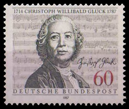 Germany 1987, Score Of Armide & Gluck- Composer, Music, 1 value, MNH, S.G. 2221