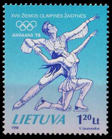 Lithuania 1998, Winter Olympic Games, Figure Skaters, 1 Value, MNH, S.G. 668