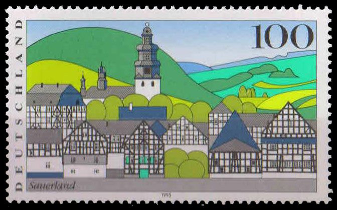 Germany 1995, Sauerland, Landscapes, Mountain, 1 Value, MNH, S.G. 2649