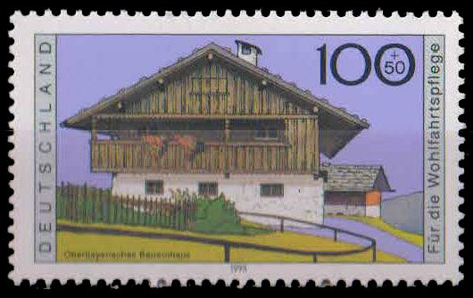 Germany 1995, Upper Bavaria, Farmhouse, Architecture, 1 Value, MNH, S.G. 2681
