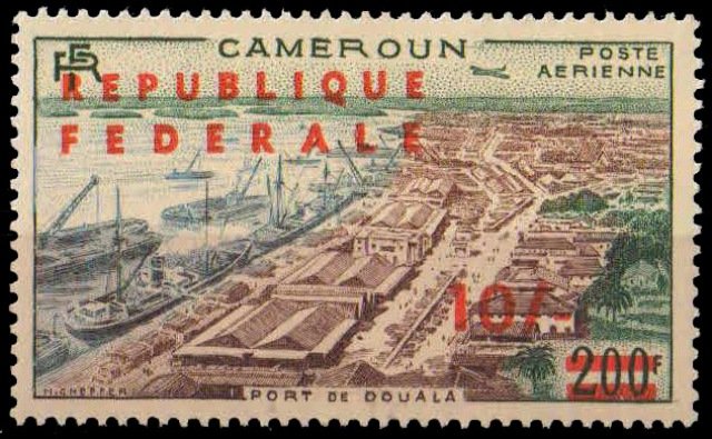CAMEROUN 1961-Freighters, Douala Port, Overprint Surcharged, 1 Value, MNH, S.G. 296-Cat � 20-