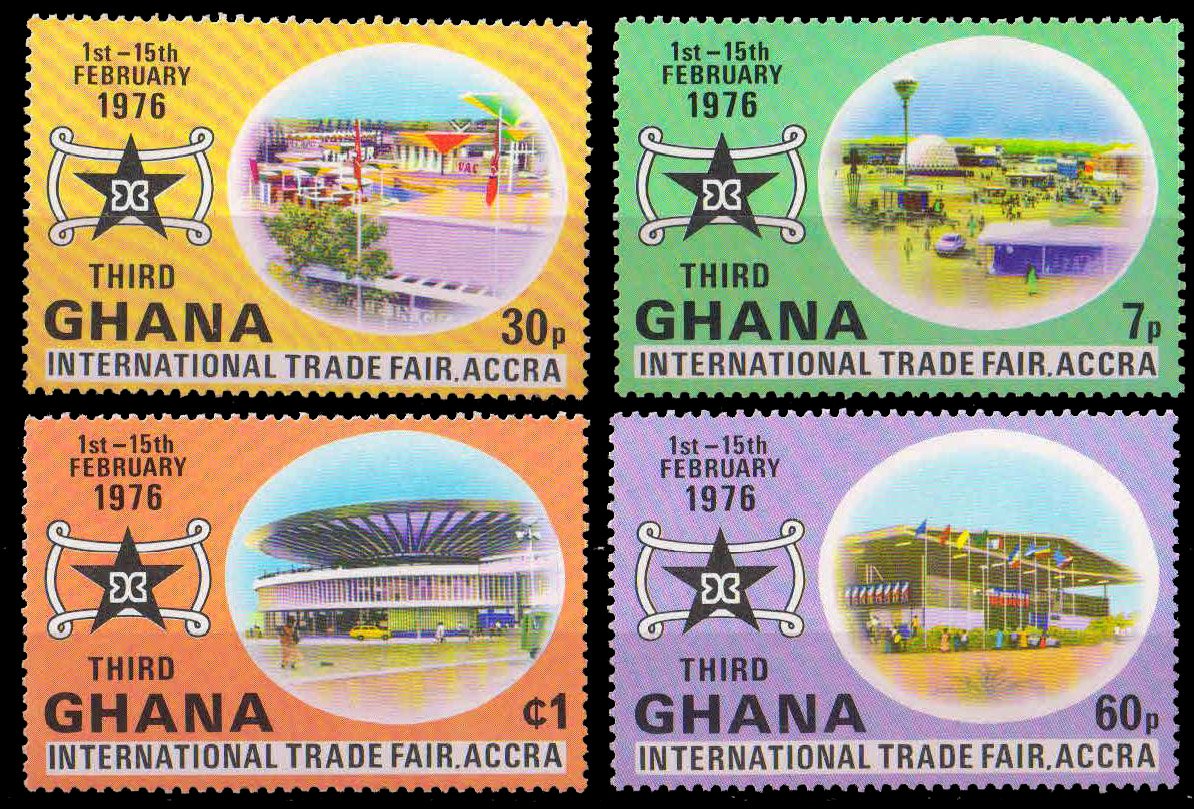 GHANA 1976-Inter Trade Fair, Accra, Set of 4, MNH, S.G. 764-767