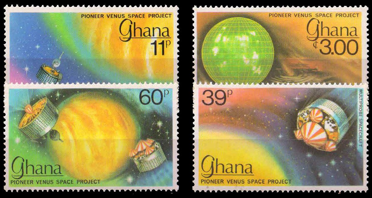 GHANA 1979-Space craft, Venus Space Project-Set of 4-MNH, S.G. 872-875