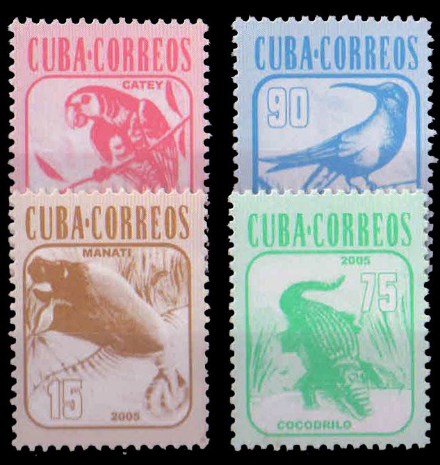 Cuba 2005, Fauna, Animal, Crocodile, Set Of 4, MNH, S.G. 4832-35