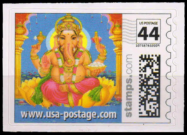 Shri Ganesh Stamp from U.S.A., 1 Value, Mint, Self Adhesive, My Stamp