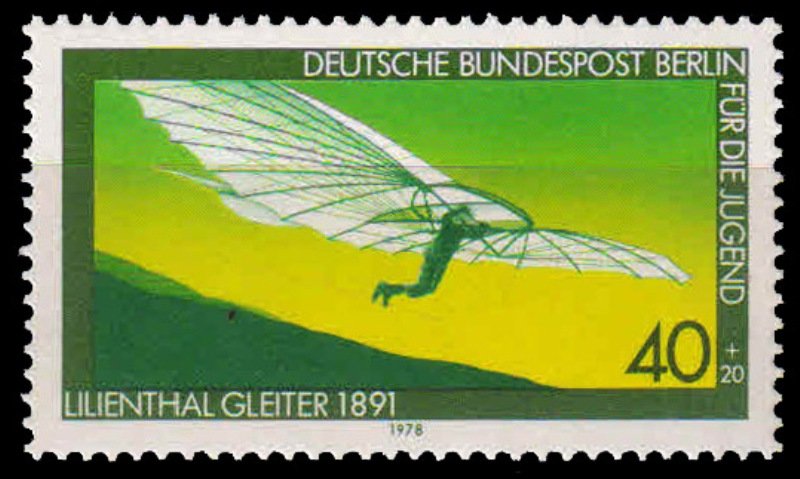 BERLIN GERMANY 1978 - Lilienthal Glider, Aviation History, 1 Value, MNH, S.G. 548
