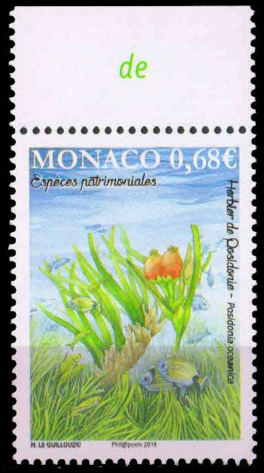 MONACO 2015-National Species, Neptune Grass, Flora, 1 Value, MNH, S.G. 3149