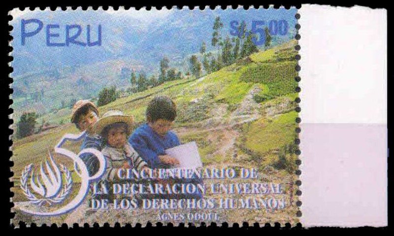 PERU 1998-Children of Hillside, Human Rights, 1 Value, MNH, S.G. 1971-Cat � 6.50-