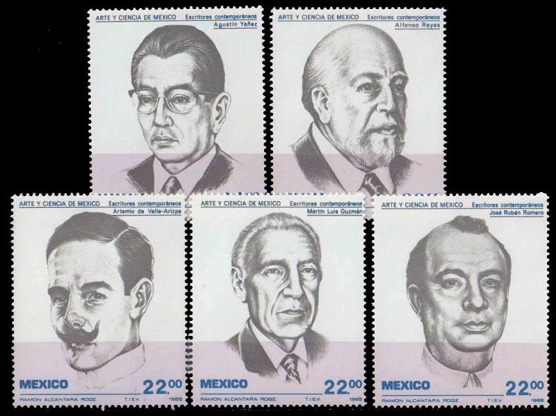 MEXICO 1985-Mexican Arts & Science, Set of 5, MNH, S.G. 1750-1754