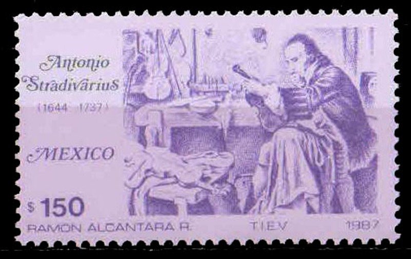 MEXICO 1987-Antonio Stradivarius-Violin Maker-Music, 1 Value, MNH, S.G. 1867