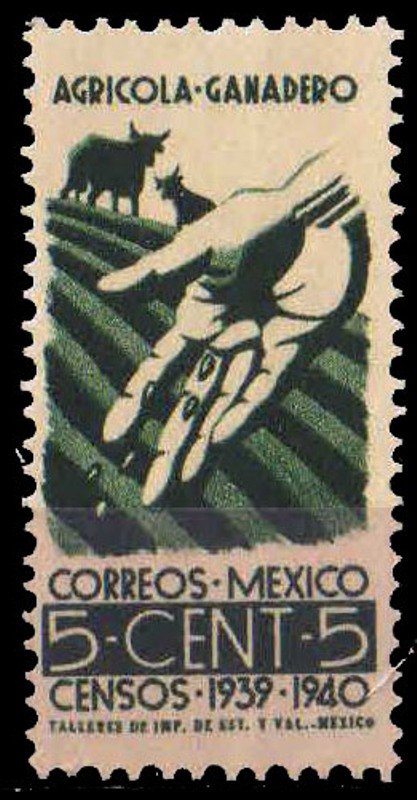 MEXICO 1939-Agriculture, National Census, 1 Value, Mint, S.G. 638
