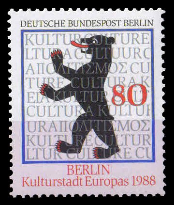 GERMANY Berlin 1988-Heraldic Bear, 1 Value, MNH-S.G. B 798-Cat £ 3.25-