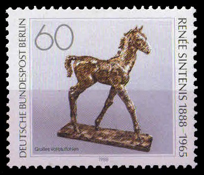 GERMANY Berlin 1988-Pure Bred Foal (Bronze), Renee Sintenis (Sculpture), 1 Value, MNH, S.G. B 800-Cat £ 1.60-