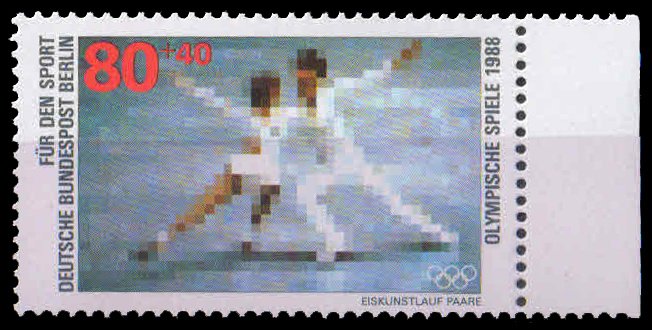 GERMANY Berlin 1988-Figure Skating (Pairs), Olympic Games, 1 Value, MNH-S.G. B 802-Cat £ 2.30-