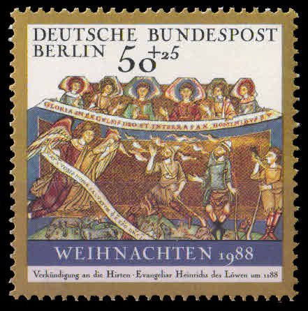 Germany Berlin 1988, "Annunciation to Shepard" Christmas, 1 Value, MNH, S.G. B 816, Cat � 2.10