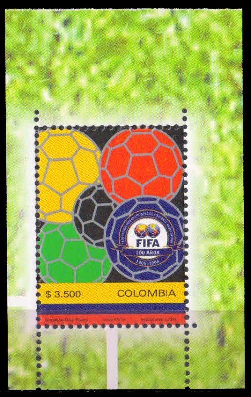 COLOMBIA 2004-Cent. of FIFA-Football-1 Value, MNH-S.G. 2377-Cat £ 6.50