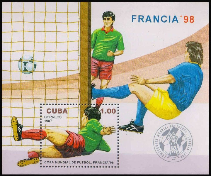 CUBA 1997-World Cup Football Championship, M/S, MNH, S.G. MS 4158