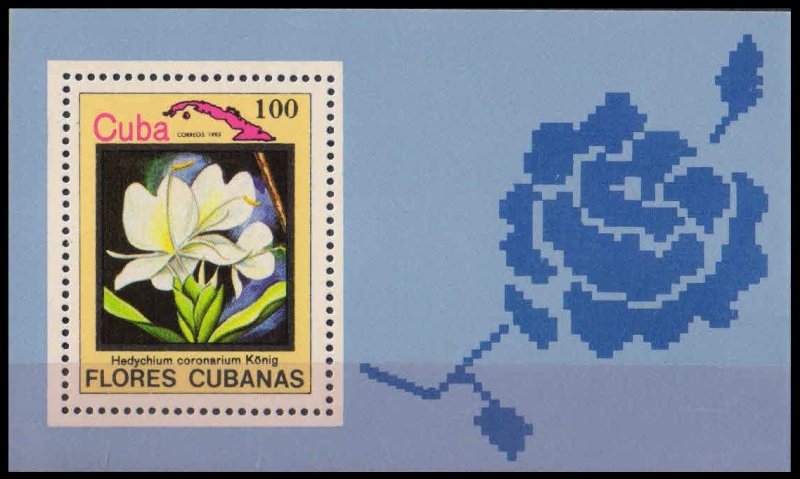 CUBA 1983-Flora & Fauna, Flower, M/S, MNH, S.G. MS 2965 (a)
