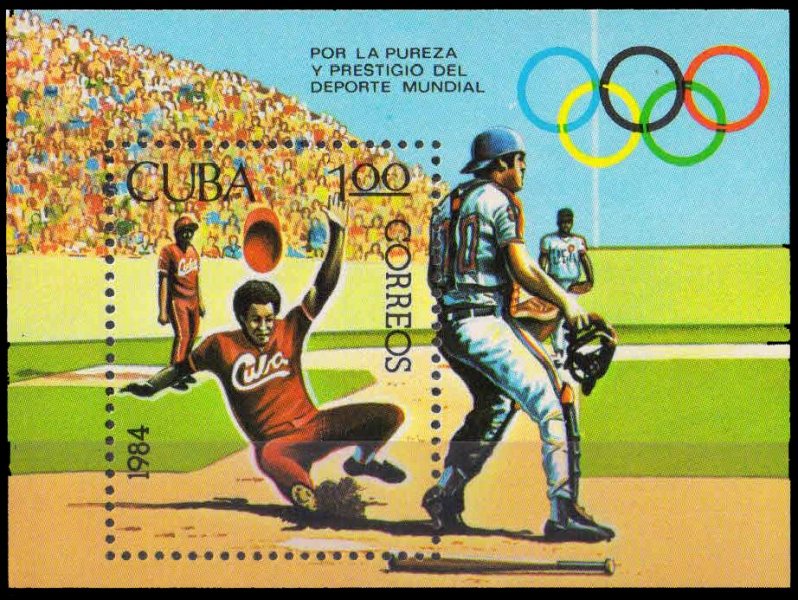 CUBA 1984-Baseball, Olympic Games, M/S, MNH, S.G. 3024-28-Cat � 5-
