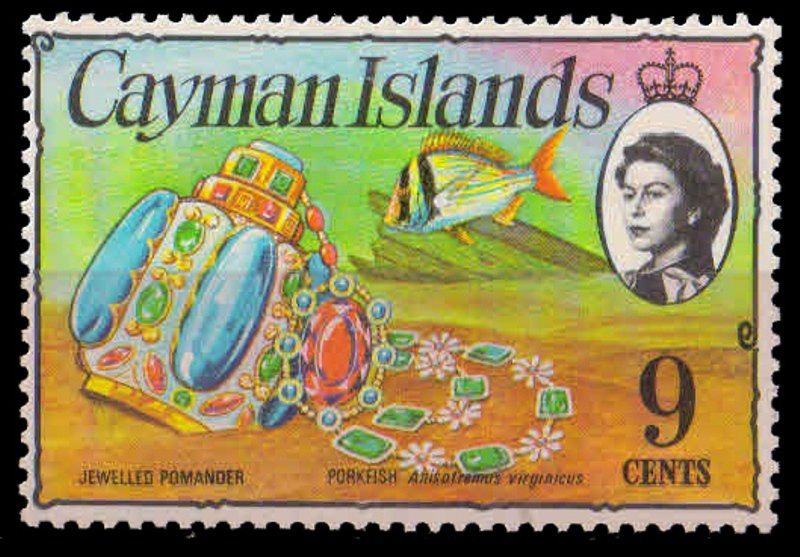 CAYMAN ISLANDS 1974-Jewelled Pomander & Pork fish-1 Value, MNH, S.G. 351, Cat £ 4-