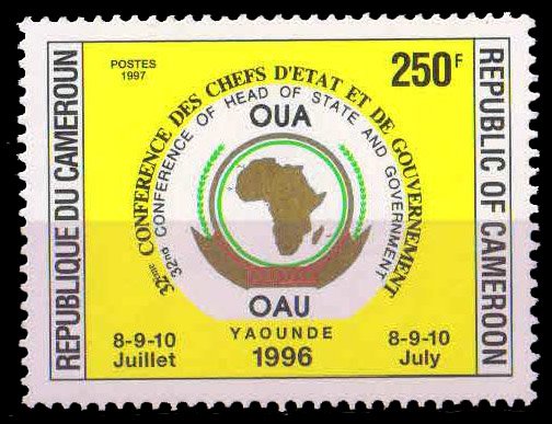 CAMEROUN 1996-Conf. of Heads of State of African Unity, Map, S.G. 1190-Cat £ 5-