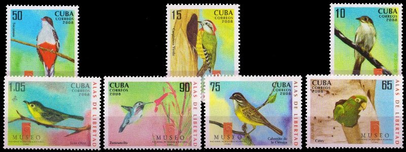 CUBA 2008-Natural History Museum, Birds, Set of 7, MNH, S.G. 5214-20-Cat � 7.50-