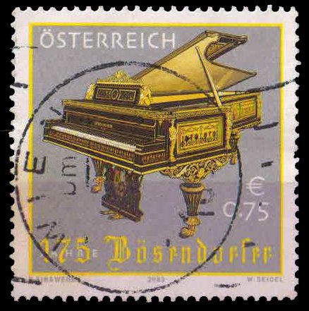 AUSTRIA 2003-Music, Bosendorfer, Piano Manufacturer, 1 Value, Used, Cat £ 2.75-S.G. 2703