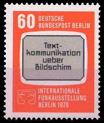 WEST BERLIN 1979-TV Screen, Telecommunication, 1 Value, MNH, S.G. B 575
