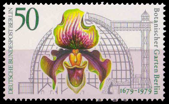 WEST BERLIN 1979-Venus Slipper Orchid, Flower, Tropical House, 1 Value, MNH, S.G. B 577