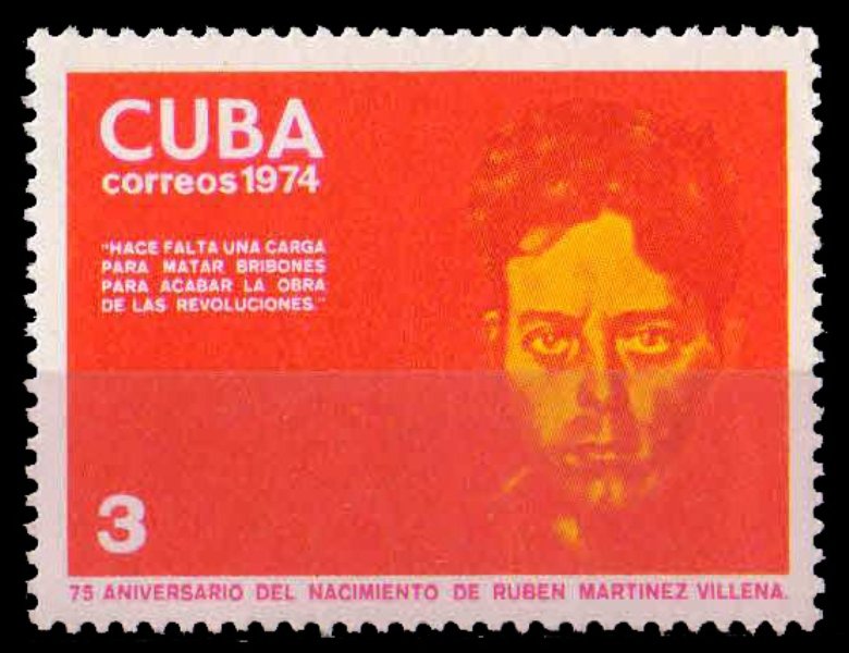 CUBA 1974, R.M. Villena, Revolutionary, 1 Value, MNH, S.G. 2178