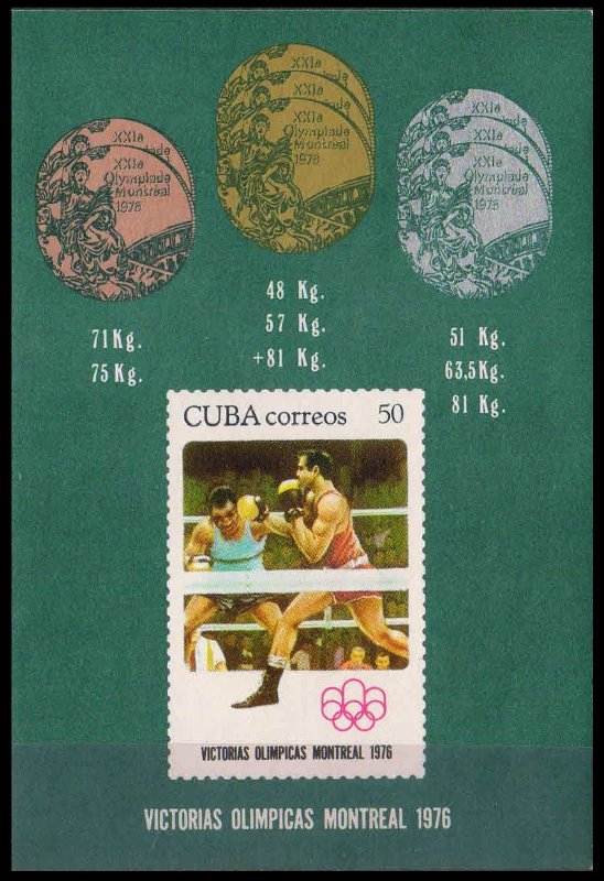CUBA 1976, Olympic Games, Montreal, Boxing, S.G. MS 2344-Mint