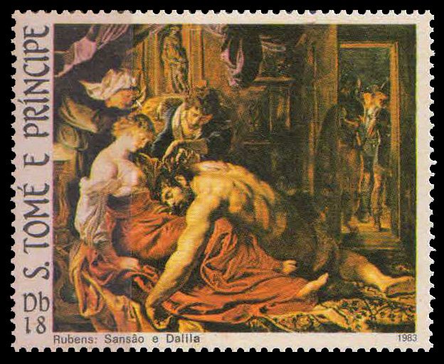 ST. THOMAS & PRINCE ISLANDS 1983, The Garden of Love by Rubens, Painting, 1 Value, MNH, Scott No. 692b