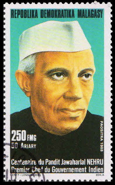 MALAGASY 1989-Jawahar Lal Nehru-1 Value, Used, S.G. 748
