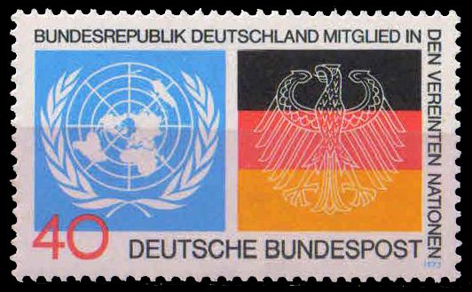 WEST GERMANY 1973, UN and German Eagle Emblems, 1 Value, MNH, S.G. 1693