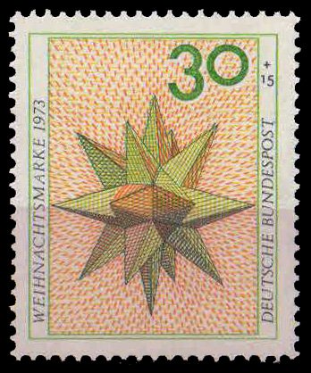 WEST GERMANY 1973, Christmas Star, 1 Value, MNH, S.G. 1678-Cat � 1.60