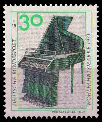 GERMANY 1973-Grand Piano, Musical Instrument, 1 Value, MNH, S.G. 1675
