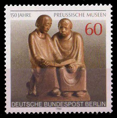 BERLIN 1980-Prussian Museum, Sculpture, Monks Reading, S.G. B 598-Cat £ 1.80