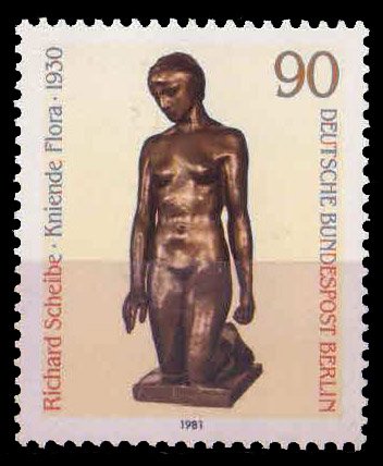 BERLIN 1981-Sclupture, Flora Kneeling,Nude, 1 Value, MNH-S.G. B 630-Cat £ 2.20