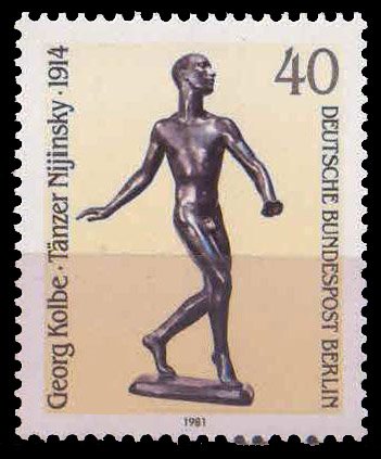BERLIN 1981-Nude Sculpture, Dancer Nijinsky By Georgkolbe, 1 Value, MNH, S.G. B 628