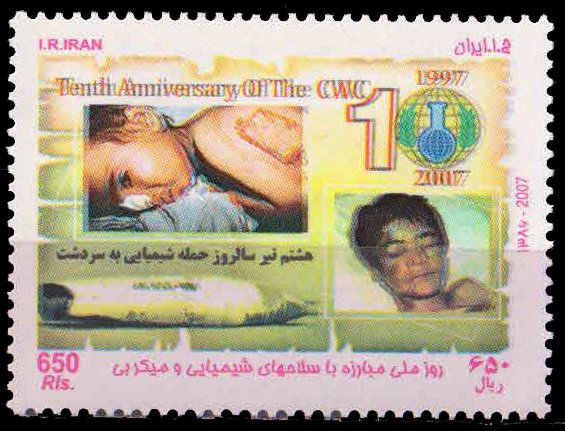 IRAN 2007-Sick Children, Chemical Weapons Convention, 1 Value, MNH, S.G. 3213
