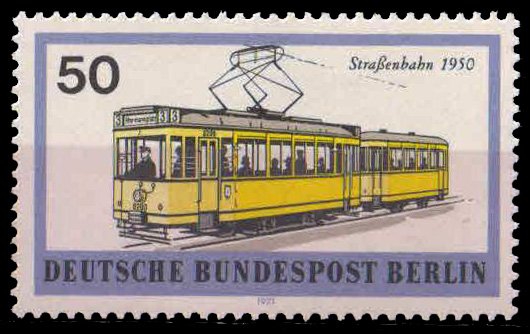 BERLIN 1971-Electric Tram (1950), Rail Transport, 1 Value, MNH, S.G. B 385