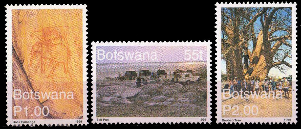 BOTSWANA 1999-Tourism, Rock Paintings, Men, Elephant, Set of 4, MNH, S.G. 899-902-Cat � 6-