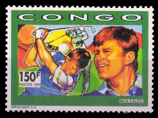 CONGO 1991-Nick Faldo, Golfer, 1 Value, MNH, S.G. 1281